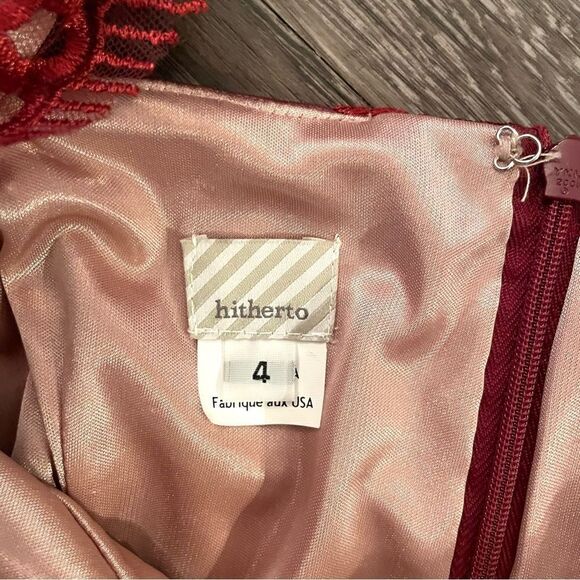 BHLDN Red and Tan Lace ‘Elaine’ Dress by Hitherto - Picture 3 of 11